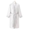 Le Jacquard Francais Bath Club bathrobe, grey/white, size S