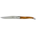 Forge de Laguiole Dinner/steak knife with olive wood handle, satin finish