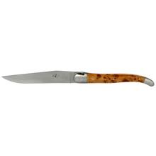 Forge de Laguiole Dinner/steak knife with juniper wood handle, satin finish